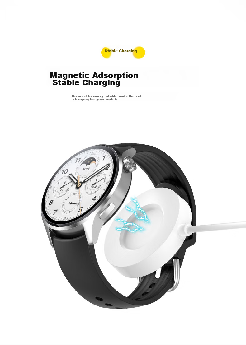 CangHua Compatible with Xiaomi Watch S1 Pro Charger, Xiaomi Watch S1 Pro Charging Cable, Magnetic Fast-Charging Dock, Smartwatch Accessories 9