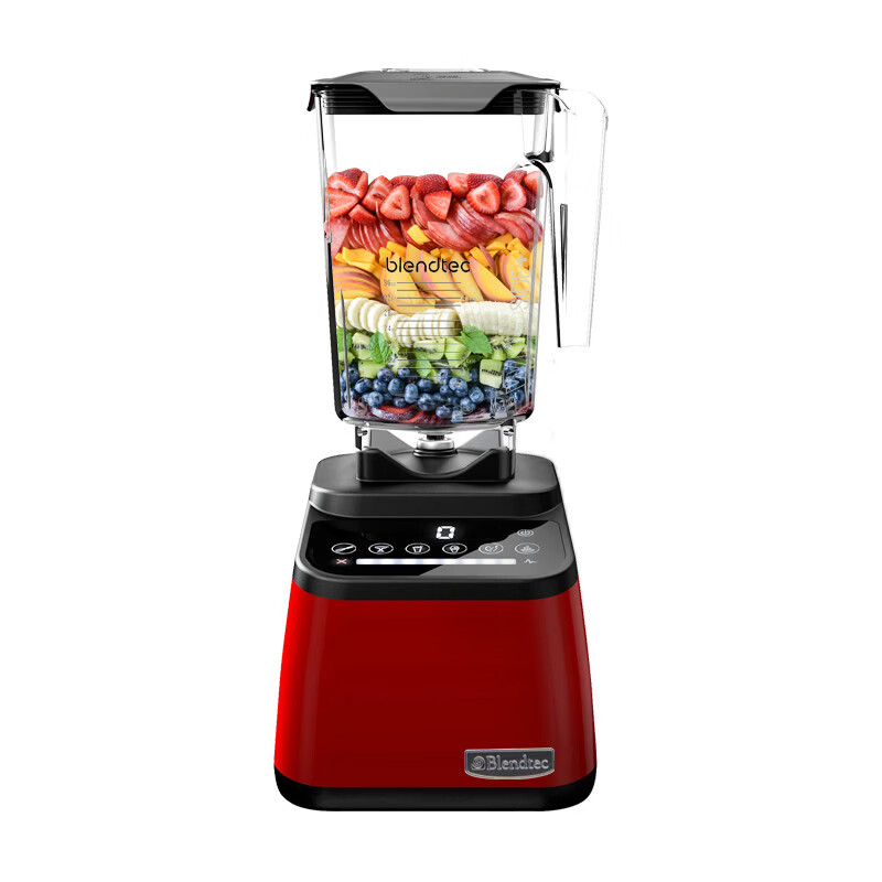 Blendtec Home High-Speed Blender, Multifunctional Food Processor with Physical Heating, Safe Blunt Blades, 1560W High Power, Touch Control Buttons, 650 Red