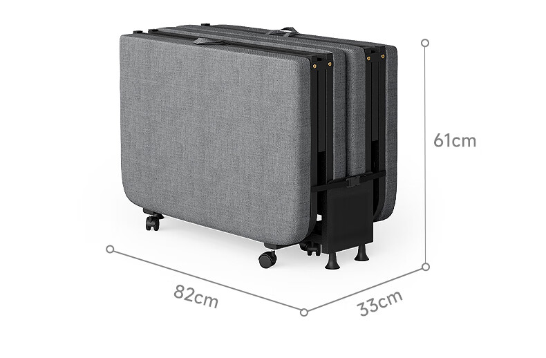 Wenna Folding Bed, Single Nap Bed for Office, Hard Board Bed, Military Cot, Hospital Accompanying Bed, Hard Four-Fold Bed 8070Y 14