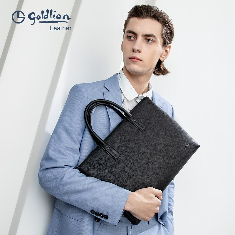 Goldlion Business Briefcase, Handbag, Fashionable Men's Bag, Large Capacity Laptop Bag, Birthday Gift
