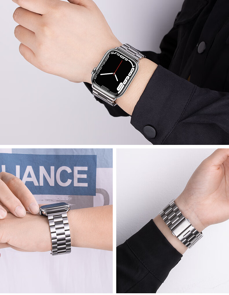 Binghong Compatible with Apple Watch Bands S12, S11 Ultra3, 4 SE3, Metal Steel Band for S10, IWatch Ultra2, S9, S8 SE2 4