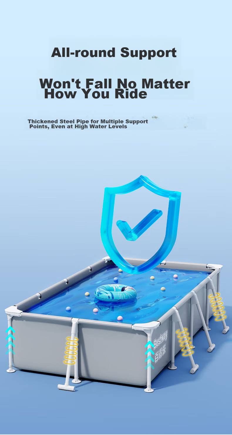 Bestway Folding Frame Swimming Pool, No Inflation Required, Thickened And Durable, Puncture-Resistant, with Repair Patch Included, 1.2 Meters, 561MG 6