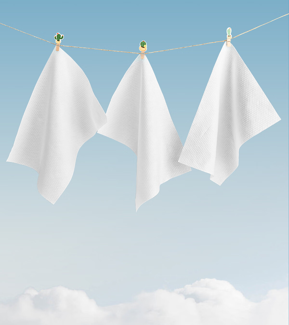 Freego Disposable Facial Cleansing Towel, Pearl Texture Soft Cloth, Wet And Dry Use, 20*30cm 3