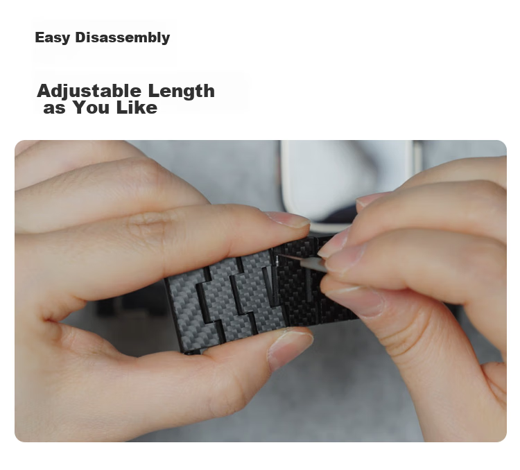 PITAKA Compatible with Apple Watch Bands for Apple Watch Ultra 2/S9/S8/7/6/5/4/3/SE, Carbon Fiber Magnetic Watch Band, Modern Style, Full Size, Universal Fit 11