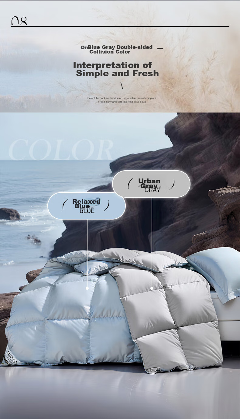 FUANNA × Jingdong Collaboration [Li Xiaoran's Choice] 90% Duck Down Comforter Winter Quilt 203×229cm 11
