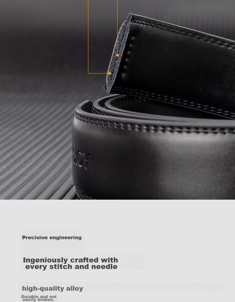 Aokang Men's Leather Belt, Business Automatic Buckle Waistband, Birthday Gift for Husband 8