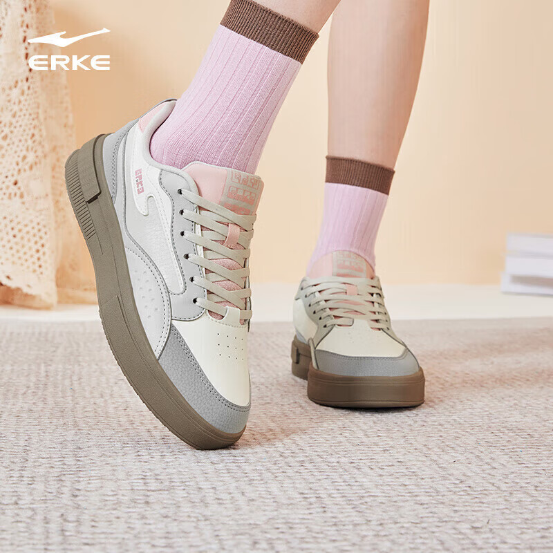 ERKE Women's Sneakers, Summer New Style Breathable Versatile Casual Shoes, Thick-Soled Comfortable Sports Shoes | Jinghong 1.0
