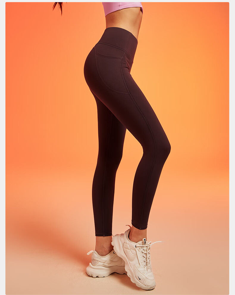 VFU Meow Velvet High-Waist Butt-Lifting Yoga Pants Women Autumn Winter Fleece-Lined Warm Fitness Leggings Walnut XL 6
