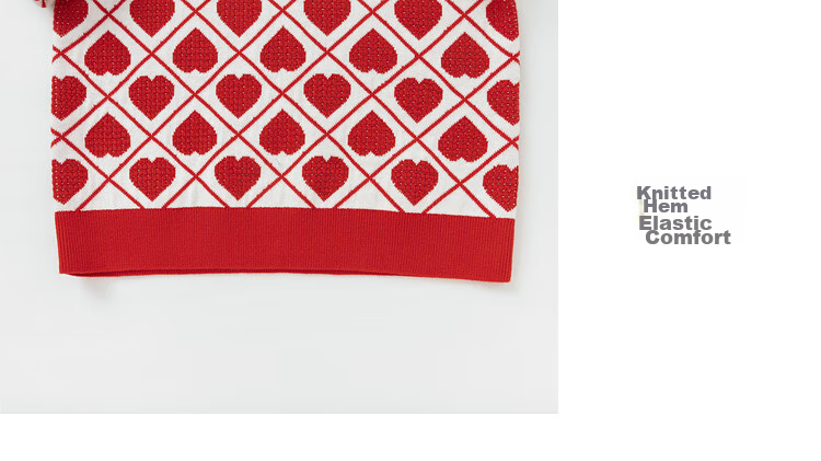 BALABALA Girls' Sweater, Children's Knitwear, Spring Clothing for Kids, Heart Pattern, for Older Children, Trendy Knitted Top, 208125103002 5