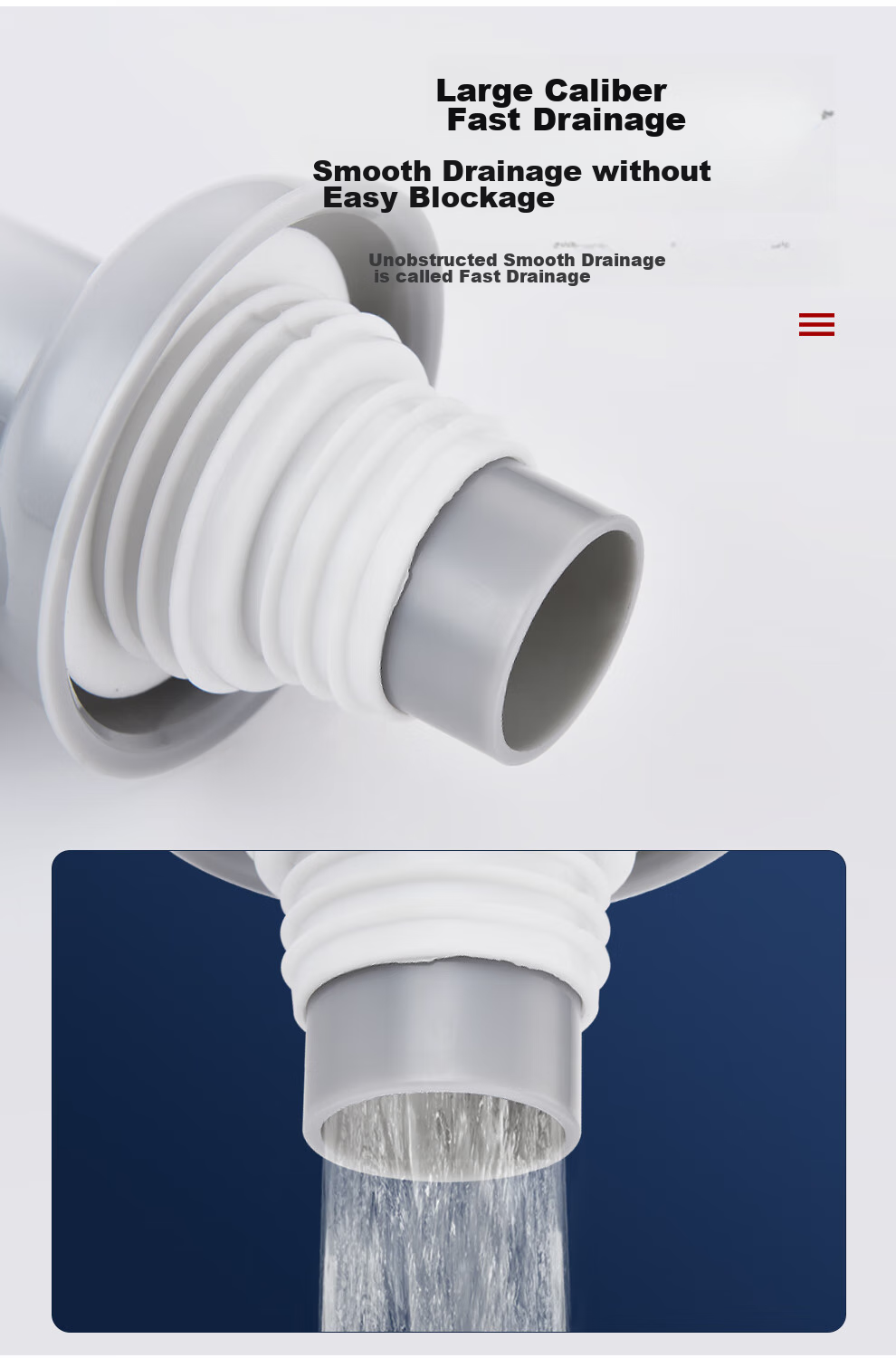 CVBAB Washing Machine Floor Drain Three-Way Connector, Sewer Pipe Anti-Odor And Backflow Prevention Drainage Pipe Sealed Three-Way Two-In CV620 11