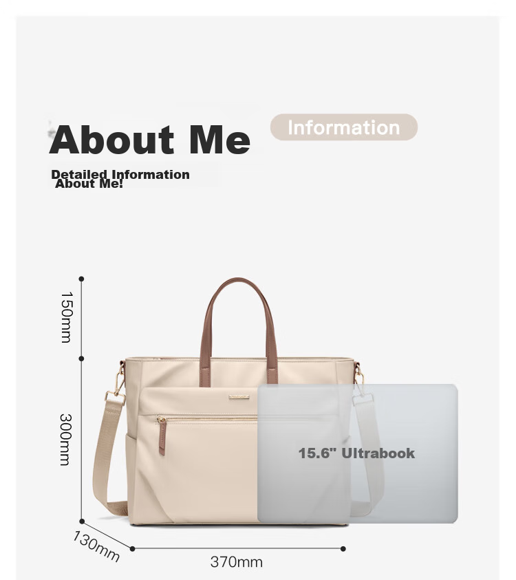 POLO Handbag, Women's Shoulder Bag, Ladies' 14-Inch Laptop Bag, Business Travel Office Bag, Gift for Girlfriend 14