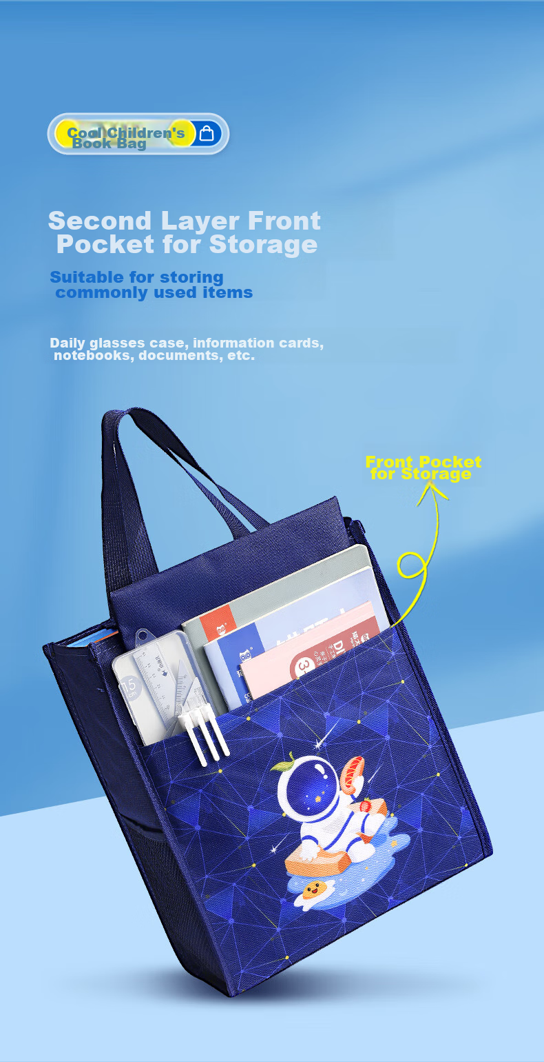 Maotaizi Transparent Mesh Tutoring Bag, Thickened Handbag with Large Capacity for Homework And Documents, Flip-Top Design, Specially for Middle School Students' Exams, Winter Vacation Tutoring Storage Bag, Subject-Specific Tutoring Pouch 8