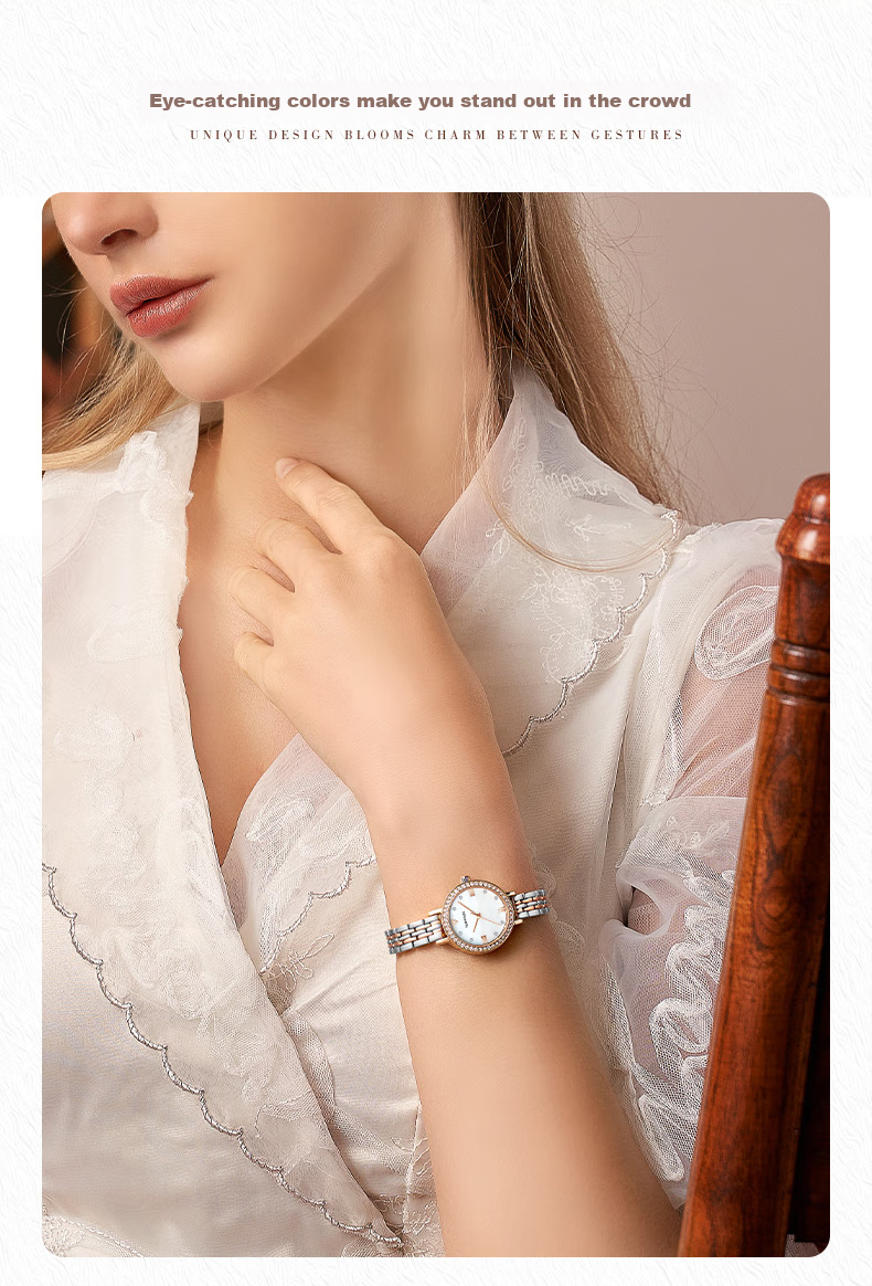 MARK FAIRWHALE Women's Watch, Top Ten Famous Watches, Small Green Dial, Elegant And Luxurious Chinese Watch, Birthday Gift for Girlfriend 7
