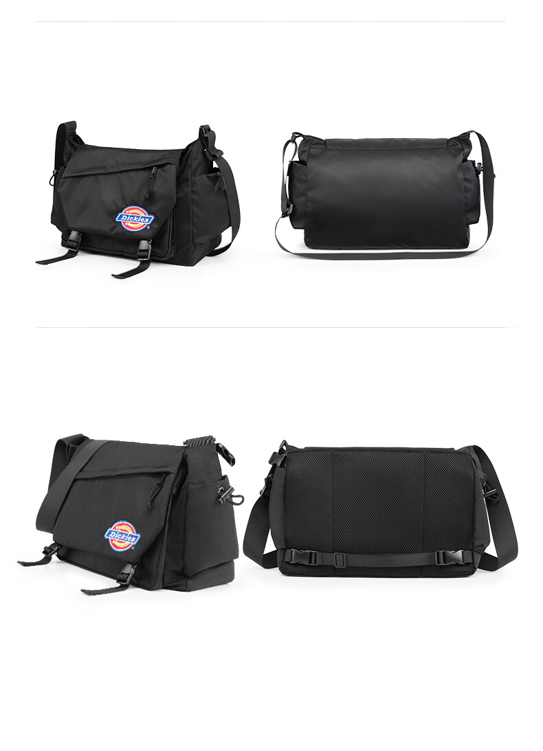 Dickies Men's Shoulder Bag, Large Capacity Casual Backpack, Lightweight Canvas Bag for College Students, Multifunctional Crossbody Bag with Shoulder Strap 24