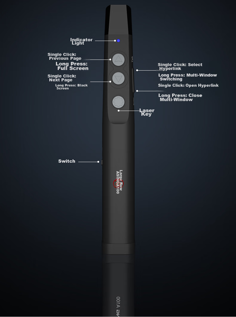 ASiNG T11S Wireless Presenter with Laser Pointer, PPT Remote Control, Wireless Microphone, Amplifier, 3-in-1 Multifunctional Presentation Pen for Teachers and Training 19
