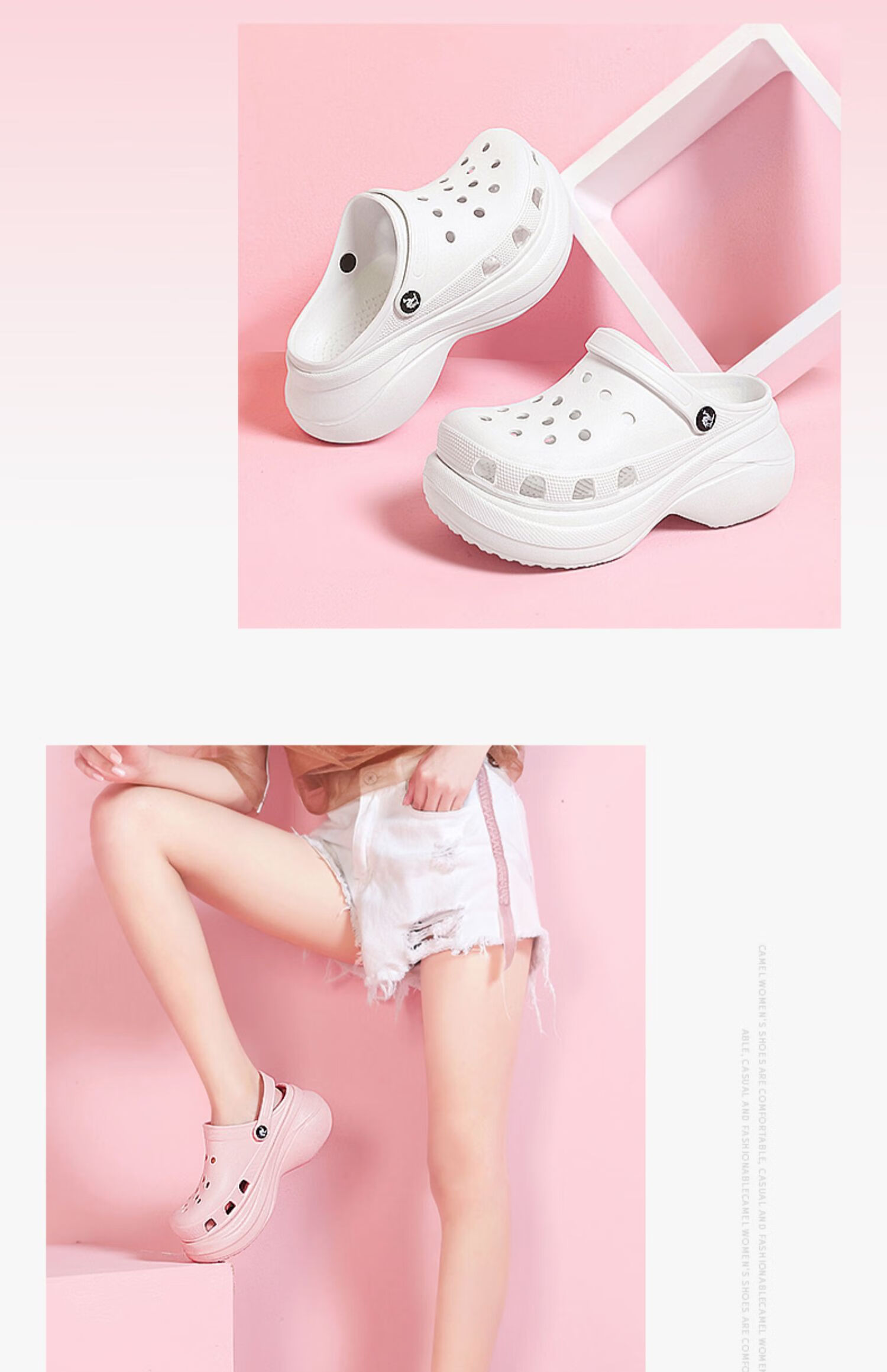 CAMEL Women's Perforated Shoes, New Summer Casual Fashion Outdoor Thick-Soled Non-Slip Closed-Toe Sandals And Slippers for Women, 0632 7