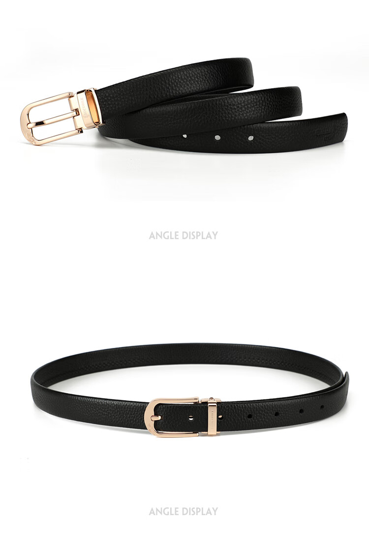 CROCODILE Top-Grain Leather Belt for Women, Pin Buckle, Fashionable Casual Belt, Birthday Gift T3763 2