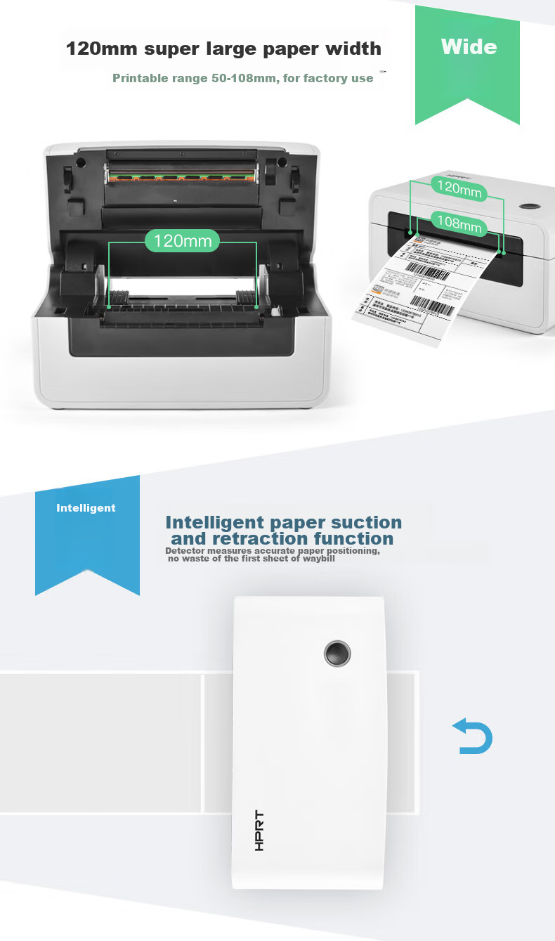 HPRT N31 80mm Thermal Label, Single Sheet Express Delivery Special Electronic Shipping Label, Convenient High-Speed Express Warehouse Logistics Adhesive Commercial Printer, Computer Standalone Versio 8