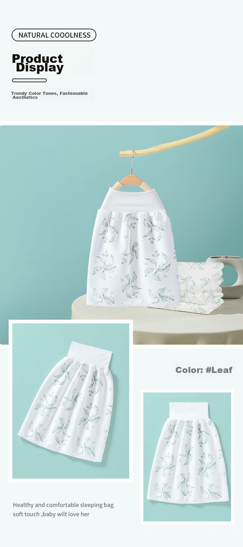 Nanjiren Washable Baby Diaper Cover, High-Waist Breathable Waterproof Diaper Pad, Anti-Side Leak, Colorful World 15