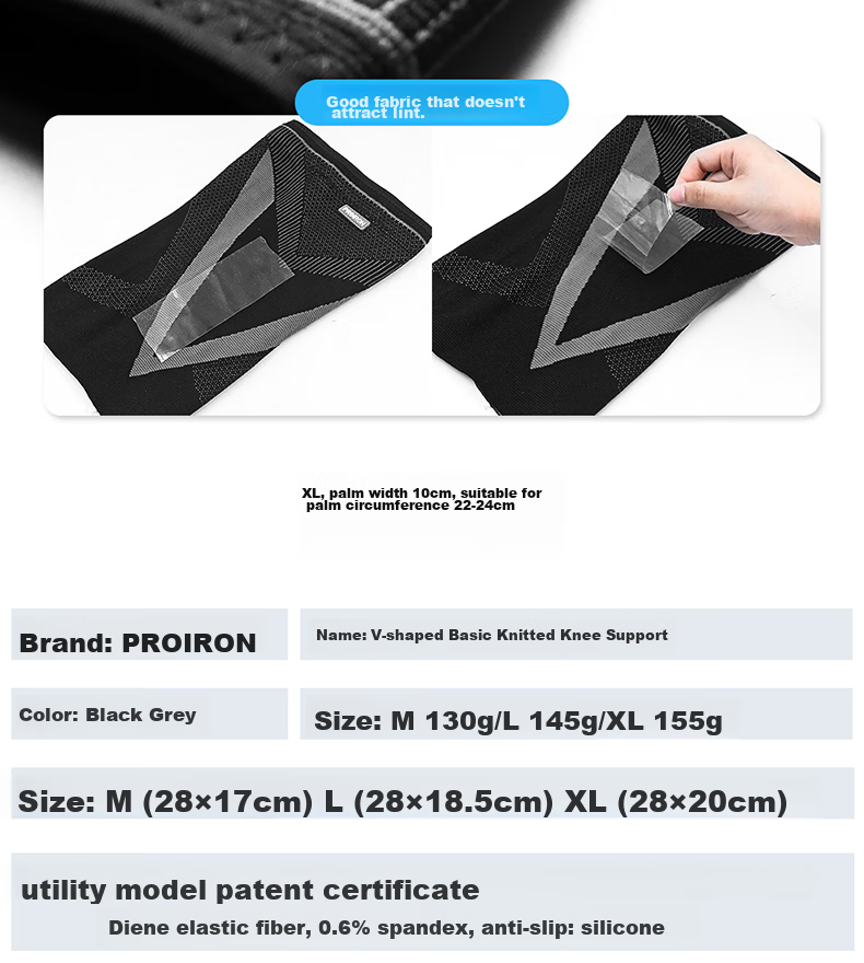 PROIRON Puli'ai Knee Brace for Sports, Men And Women, Running Protection, Meniscus Support, Badminton And Basketball Knee Guard, One Pair Size L 21