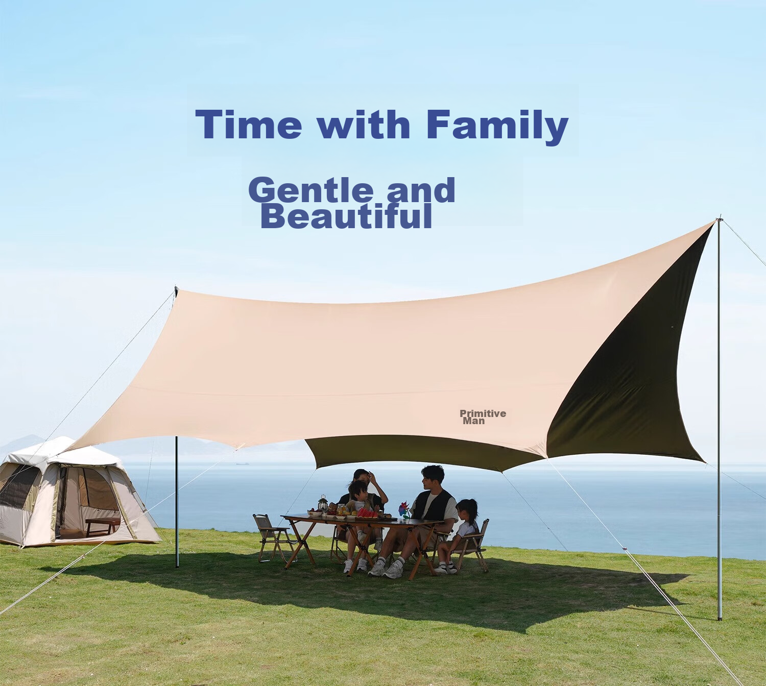 The Primitive Vinyl Canopy Tent, Outdoor Camping Equipment Set, Wild Camping Picnic Sun Protection, Octagonal Butterfly-Shaped Sunshade 21
