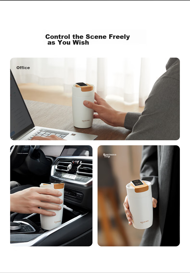 Hongmengzhixuan Haersi Insulated Mug, Smart Coffee Cup, Stainless Steel Cup, Large Capacity Water Bottle, Mid-Autumn Festival Gift, for Men And Women, Suitable for Gifting 9