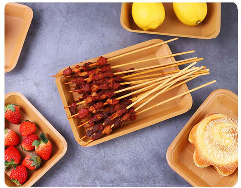 Edo Disposable Paper Plates, Biodegradable Disposable Plates 750ml*20 Pieces, Picnic Boxes, Barbecue Plates, Kraft Paper Plates 8
