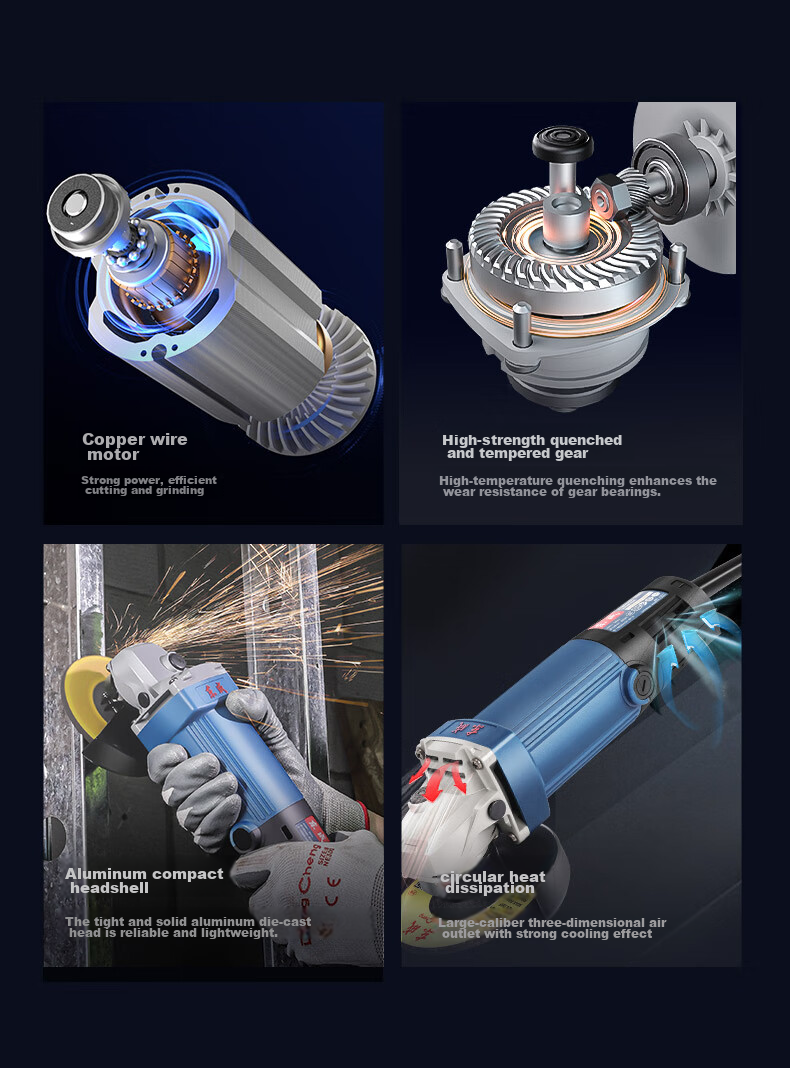 Dongcheng S1M-FF04 Angle Grinder, Polisher, Multi-Functional Cutting Machine, Hand Grinder, Polishing And Grinding Machine, Power Tool 2