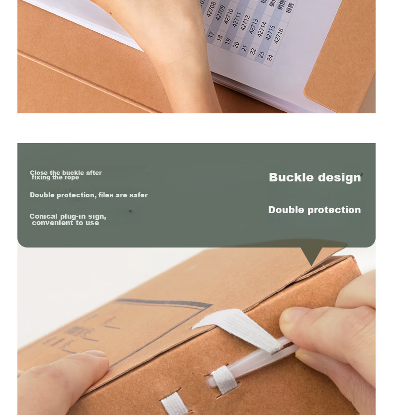 Deli 10 Pieces, 50mm, 250g Kraft Paper File Boxes, Document Storage Boxes, Thickened File Boxes, Financial Document Storage, Exam Organizer P05922 12