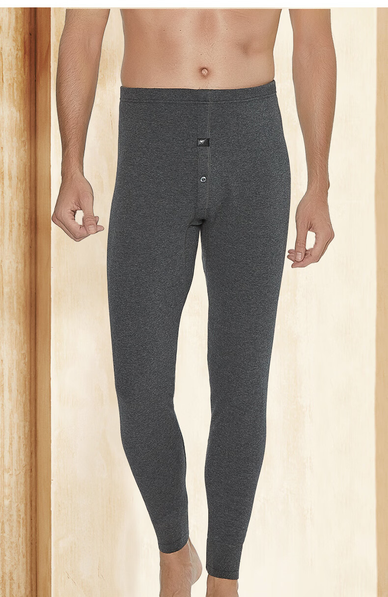 SEPTWOLVES Upgraded Double Warmth Men's Thermal Pants Autumn Winter Fleece Lined Thickened Thermal Underwear Cold Resistant Cotton Pants 3