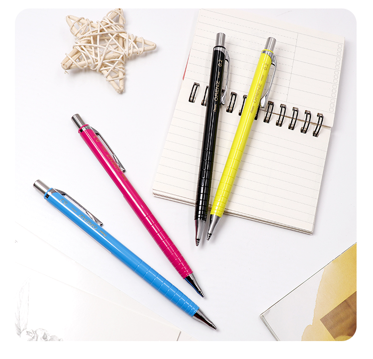Pentel XPP502 Mechanical Pencil, 0.2mm Writing Pencil, Sketching And Drawing Outlining Pencil with Eraser, White Single Pack 9