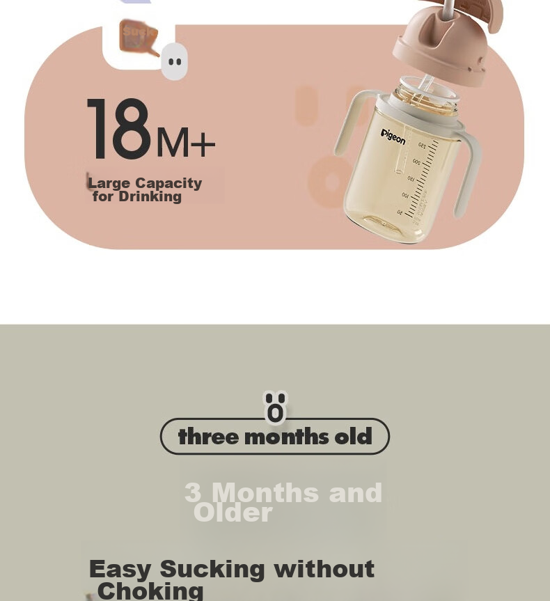 Pigeon Learning to Drink Master Series PPSU Training Drinking Nipple Cup 200mL (3 Months+) DA150 7