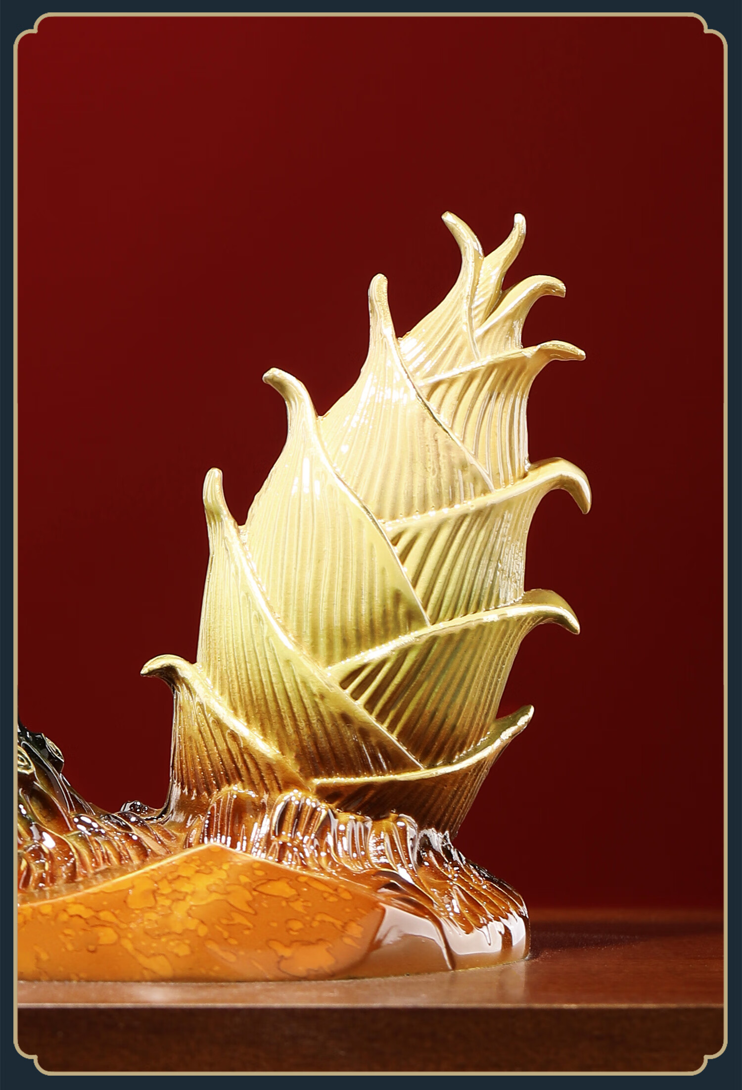 Daming Copper Craftsman Rising Bamboo New Chinese Style Copper Bamboo Ornament Promotion Housewarming Opening Gift Living Room Office Desktop Decoration 3