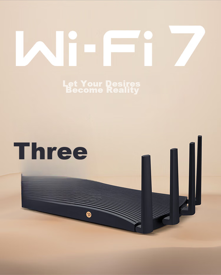 TP-LINK BE7200 WiFi 7 Gigabit Dual-Band Wireless Router, 2.5G Ethernet Port, 7200M Gaming Router, 9 High-Efficiency FEM, Gaming Acceleration, 7DR7230 3