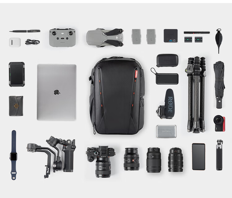 PGYTECH Dandelion Photography Bag OneMo2 DSLR Camera Backpack, Outdoor Hiking Travel Rucksack, Digital Bag, Stabilizer Professional Large Capacity Storage Bag, 35L (Deep Space Black) 25