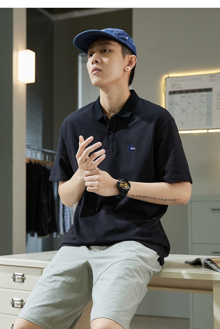 TonLion 2026 Autumn And Winter Men's Polo Shirt, Short Sleeves, Left Chest Embroidery, Small Details 22