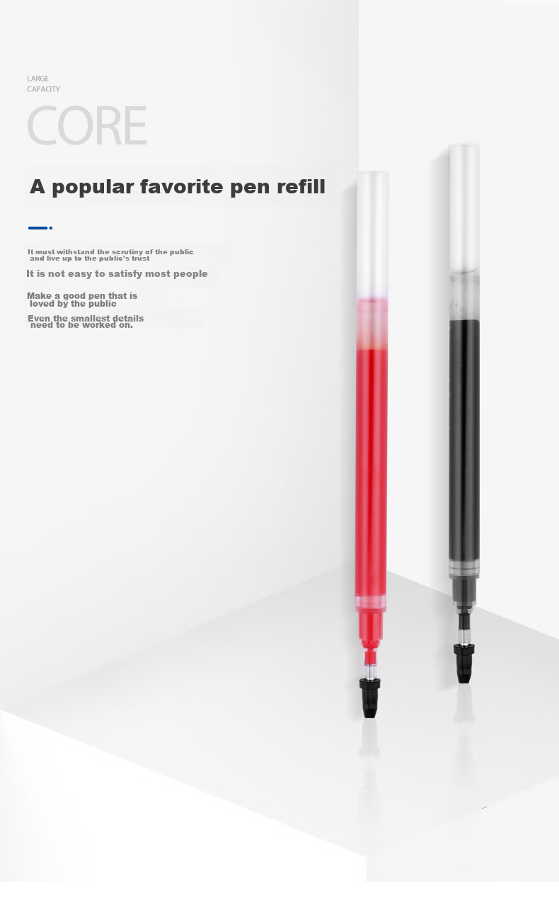 BAOKE PS1800, 0.7mm Large Capacity Gel Pen Refills, Ink Pen Refills for Signature Pens, Bullet Tip, Black, 12 Pieces/box 4
