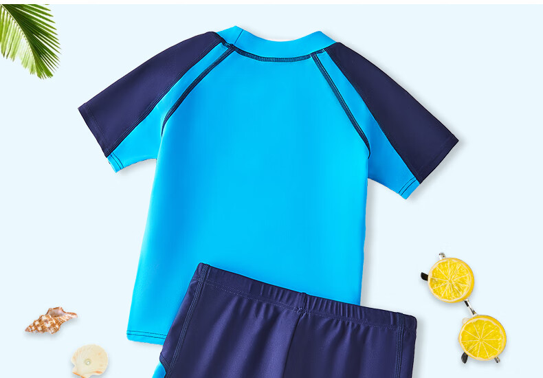 Peak children's swimwear boys swim trunks set boys split type big, medium and small children's three-dimensional swimwear baby set 23 110 2
