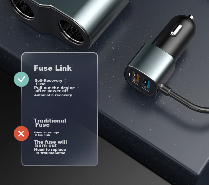 BOSCH PS500 Car Charger Cigarette Lighter Power Supply Dual/Three Multi-Functional USB Fast Charging 12/24V 14