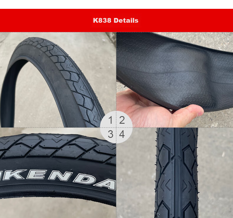 KENDA Bicycle Tire Set, 26X1.95, Extended American-Style Valve, Butyl Rubber Inner Tube, Low Wind Resistance, Wear-Resistant 8