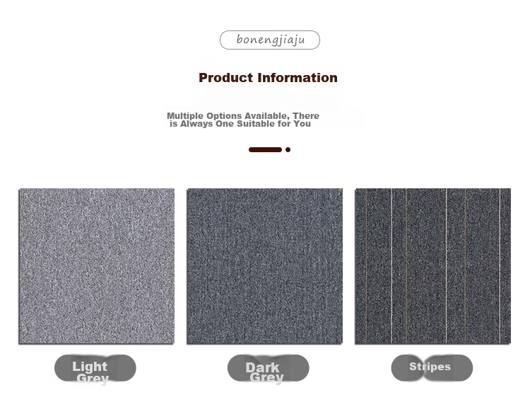 Boneng Commercial Office Carpet, Hotel Conference Room High-End Specialized Square Tile Carpet, Large Area, 8 Pieces Per Set 17