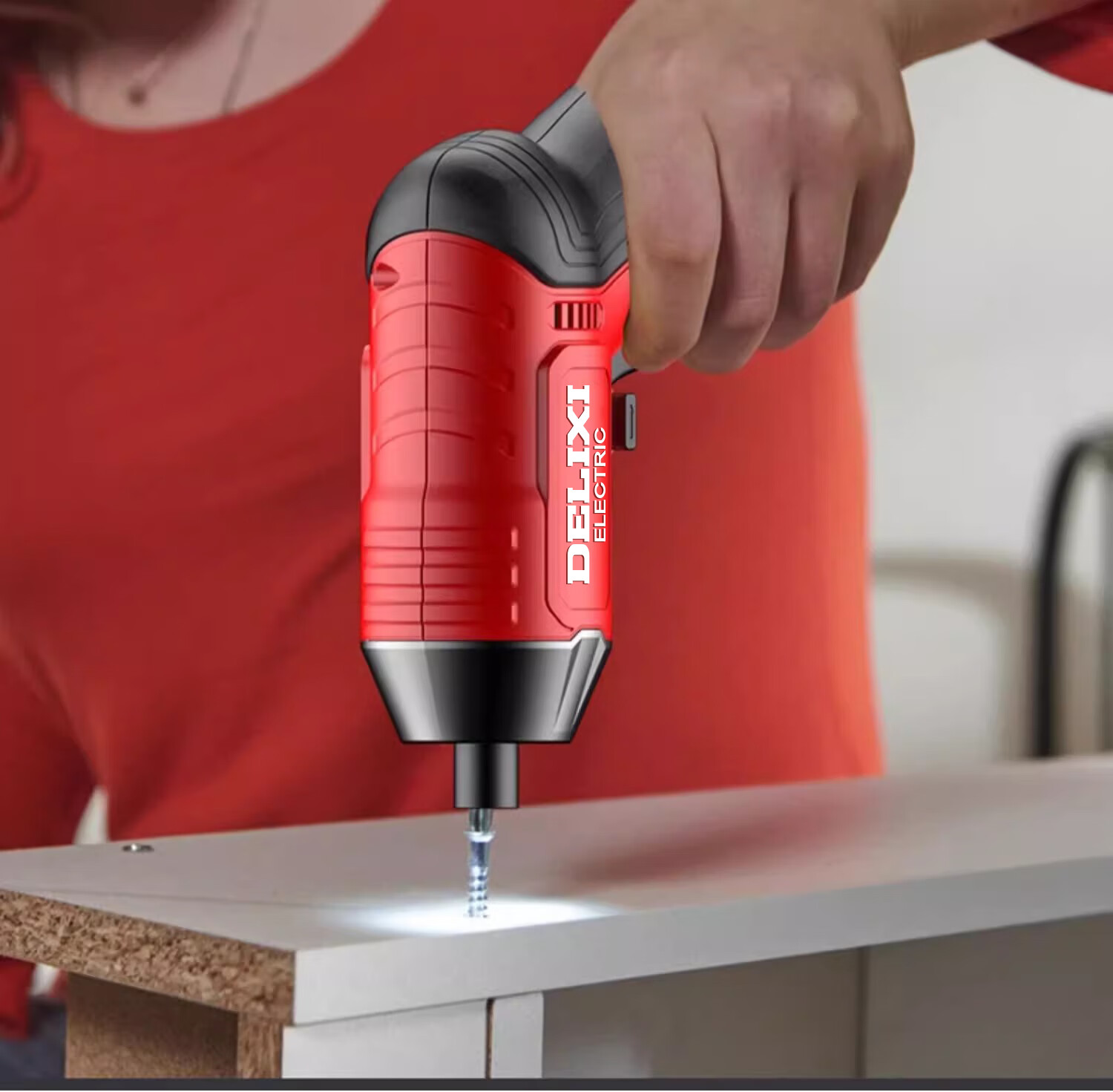 DELIXI ELECTRIC Rechargeable Electric Screwdriver Set, Compact Household Kit with Strong Magnetic Screwdriver And Multi-Functional Electric Screwdriver 12