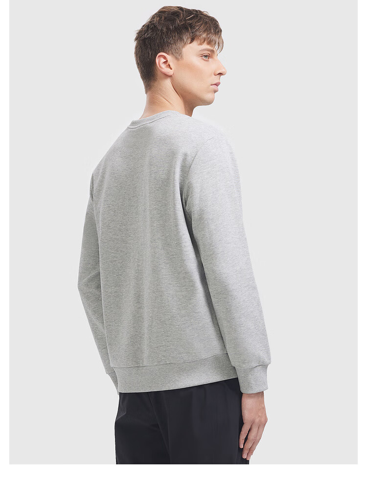KELME Men's Winter Fleece-Lined Thickened Sweatshirt Casual Versatile Couple Pullover Women's Crew Neck Top Agate Black M 12