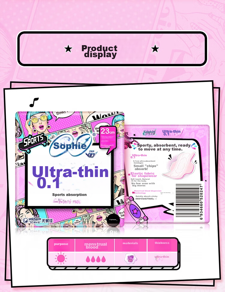 SOFY Ultra-Thin 0.1 Day And Night Sanitary Pads, 56 Count, Quick-Absorbing Dry Comfort Menstrual Pads, Self-Operated 11