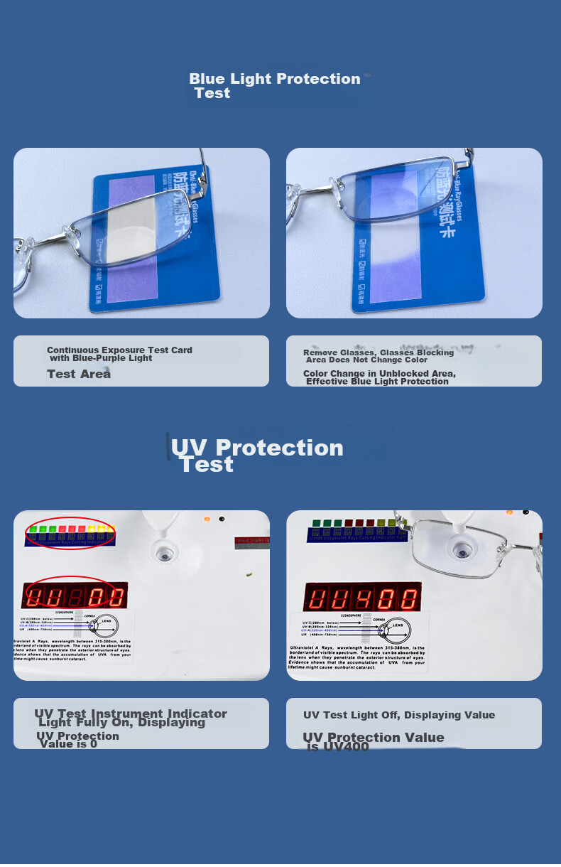 VGO Reading Glasses for Men And Women, Bifocal Anti-Radiation Dual-Light Glasses for Elderly, Model 9606 Black 100 Degrees 14