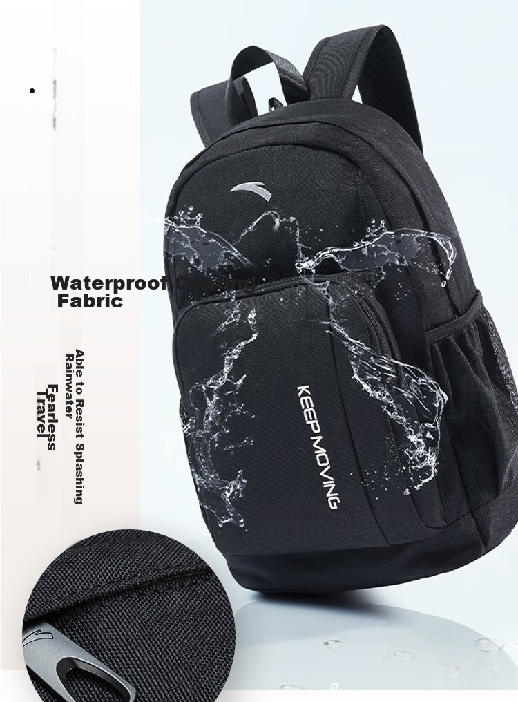 Anta Walker Black Backpack Unisex Student School Bag Laptop Sports Travel Bag 4