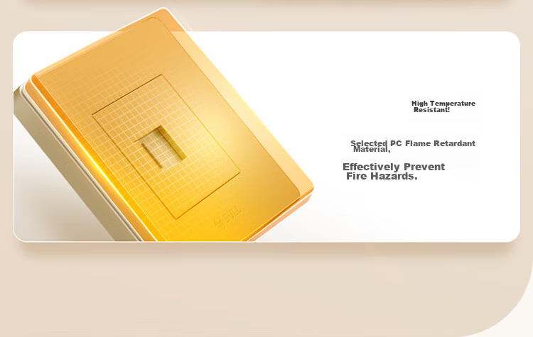 BULL Switch Socket G07 Series Single Computer Cable Type Category Six Socket G07T102B(U6), Champagne Gold Concealed Installatio 7