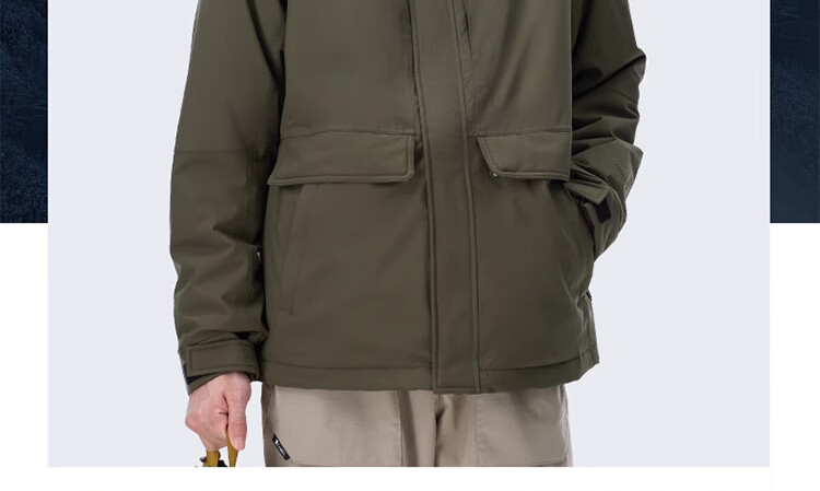 CAMEL Insulated Softshell Jacket Unisex Windproof Waterproof Cotton-Padded Mountaineering Coat A24CF04677 4