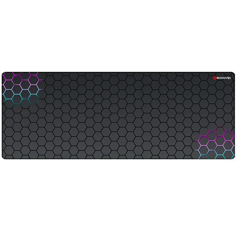 EXCO Mouse Pad, Extra Large Desk Mat, Computer Office Gaming Cartoon Anime Edge-Locked Keyboard Pad, Non-Slip, 800*300mm, Hexagonal Colorful 0258 11