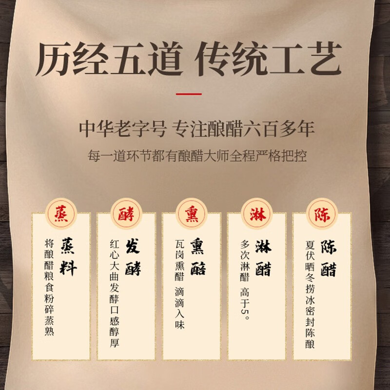 宁化府益源庆 老陈醋5度 1.45L 山西酿造食醋 点蘸拌炒调味 中华老字号